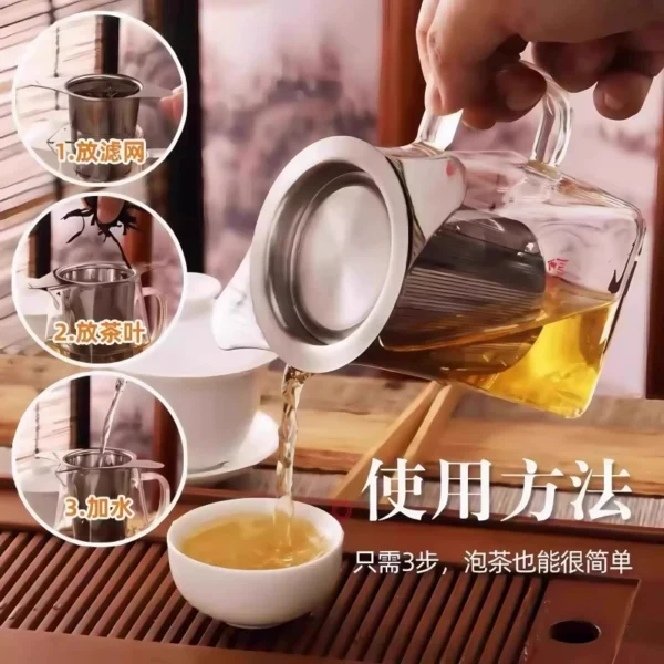 Stainless steel tea strainer for household use - Image 2