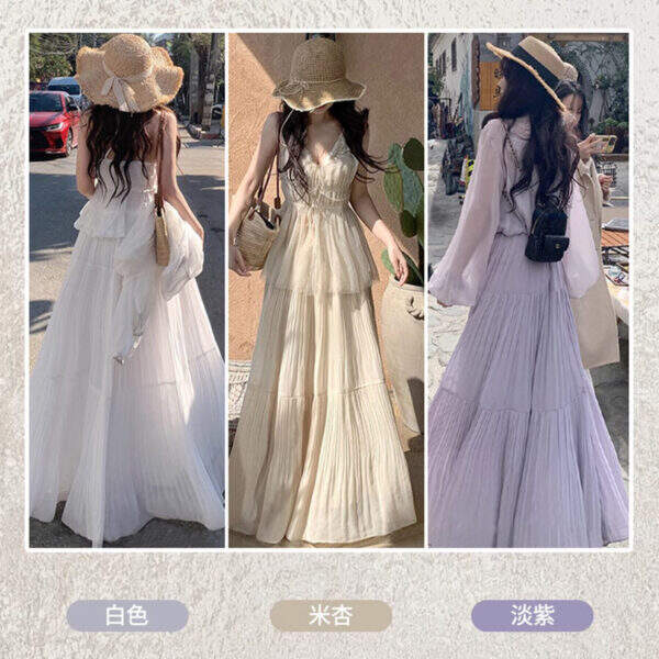 new A-line chiffon long skirt - Image 2