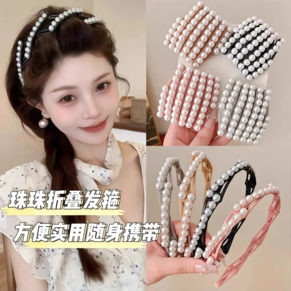 Bead folding headband for girls - Image 1