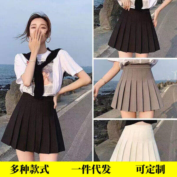 Short skirt with college style and built-in anti - Image 1