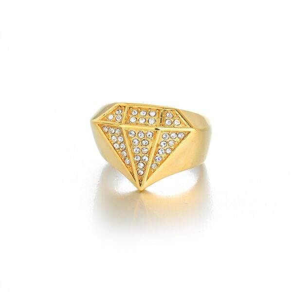 HIP HOP Street Trendy Men's Diamond Ring - Image 5
