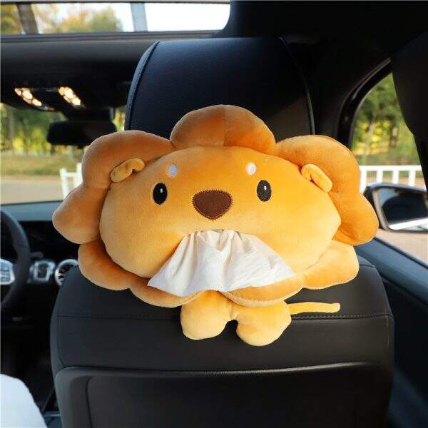 Cartoon pattern car tissue box and car seat figurine - Image 1