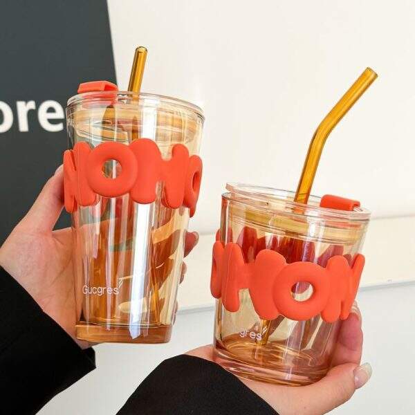 Wind high aesthetic glass water cup - Image 2