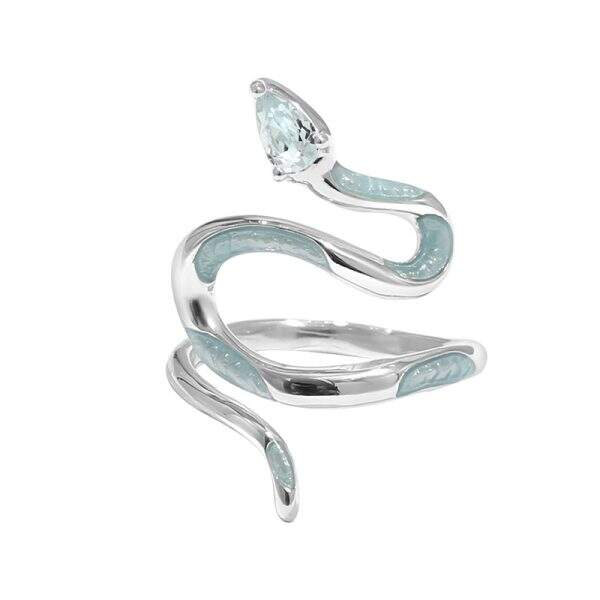 Original Ice Blue Snake Academy Ring - Image 5