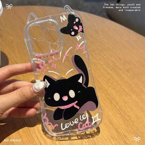 Transparent Cute Cat Phone Case for iPhone - Image 2