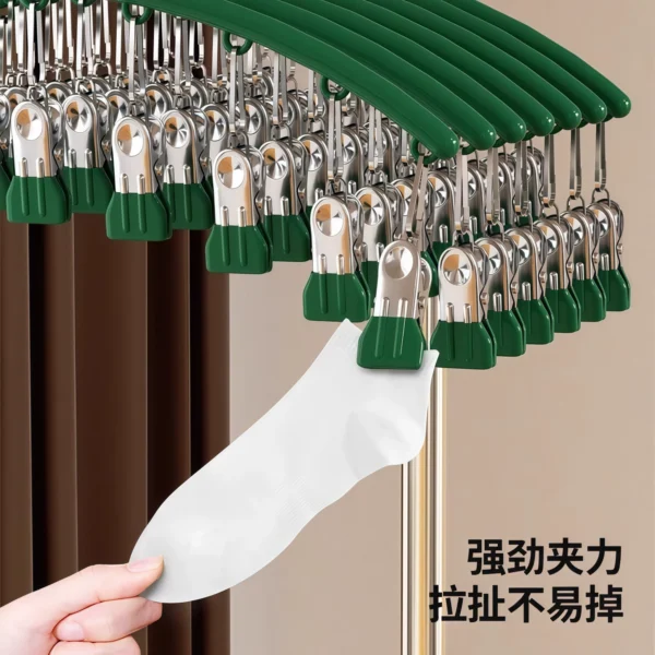 Stainless steel sock clip with multiple clips - Image 3