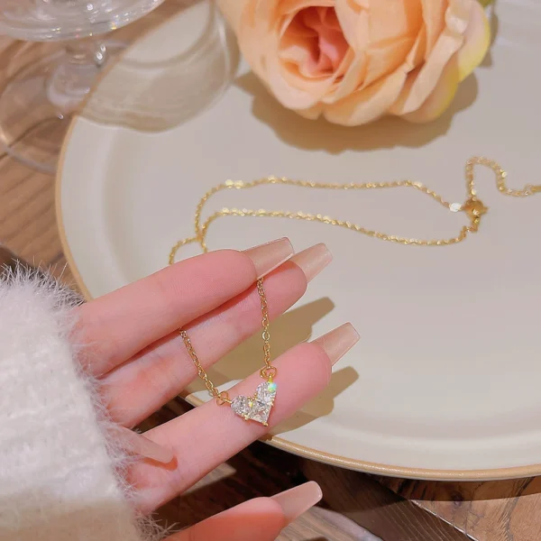 Love collarbone chain outlets for women - Image 2
