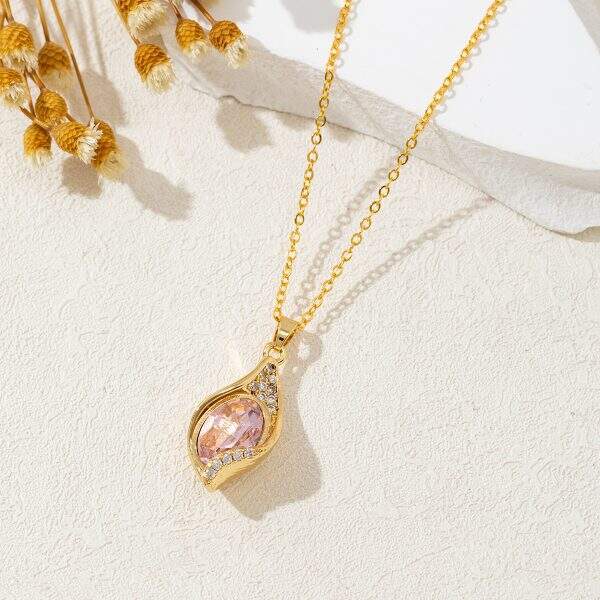 Elegant copper plated pendant necklace - Image 3