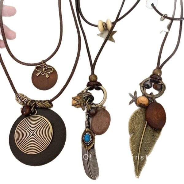 Bronze Feather Necklace - Image 5