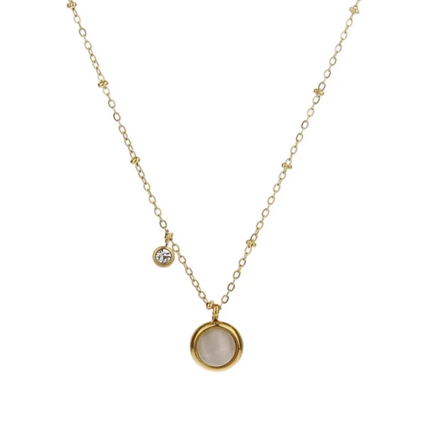 Outlet clearance cat eye lucky word double-sided necklace outlets women - Image 5