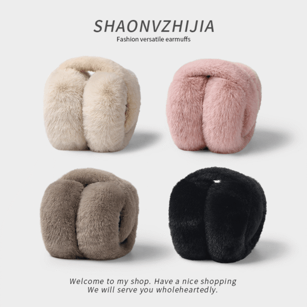 Plush earmuffs for winter men and women - Image 3