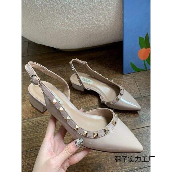New pointed single shoe low heel shoes - Image 4