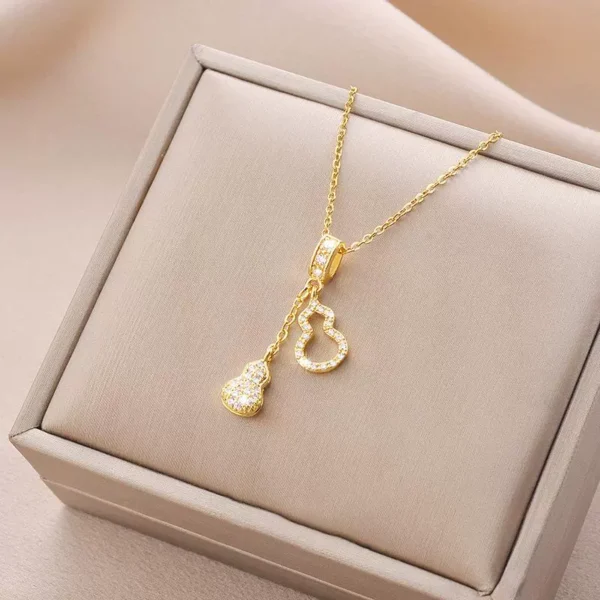 Outlet clearance luxury gourd pendant necklace for women| - Image 3