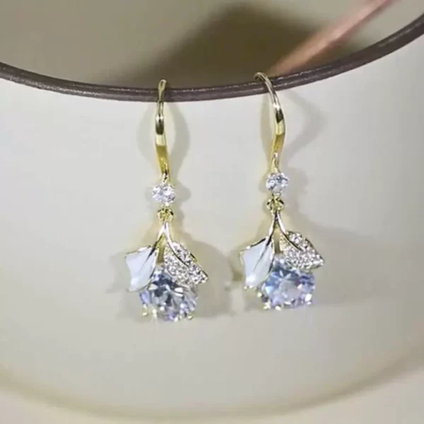 Apricot leaf earrings - Image 2