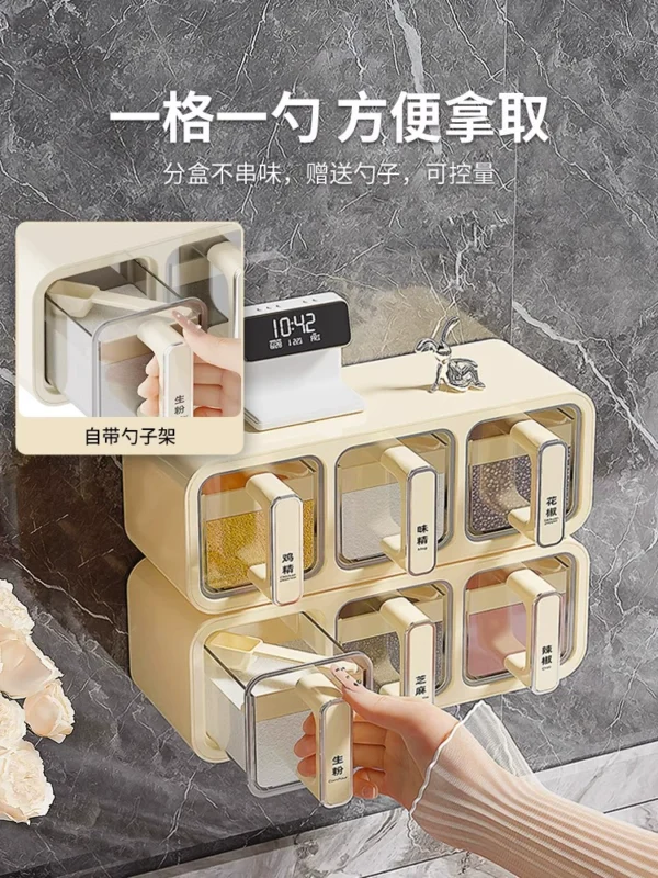 Seasoning box wall mounted household kitchen - Image 2