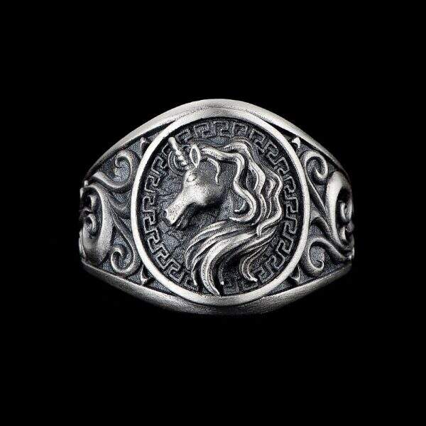 Vintage Unicorn Ring for Men - Image 1