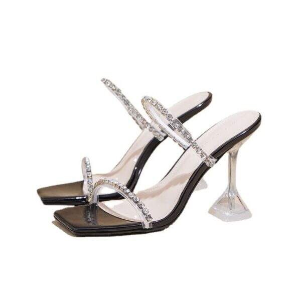 Diamond-studded high-heeled sandals - Image 5