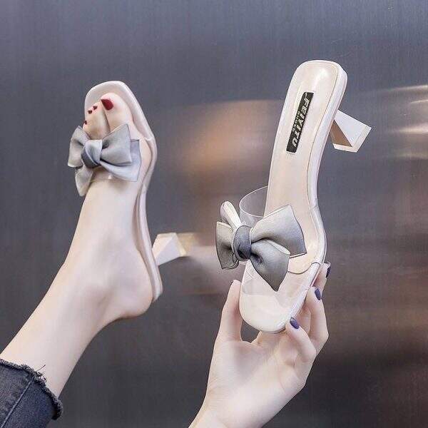 transparent one line slippers - Image 1