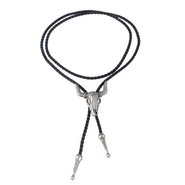 Cross border long leather alloy cow head necklace - Image 2