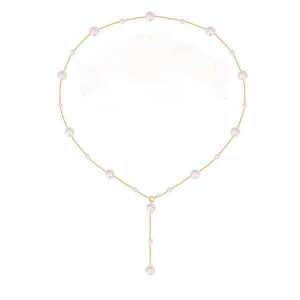 Star shaped pearl tassel necklace - Image 5