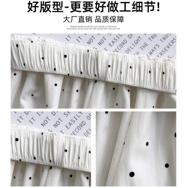 Off white polka dot skirt for women - Image 2