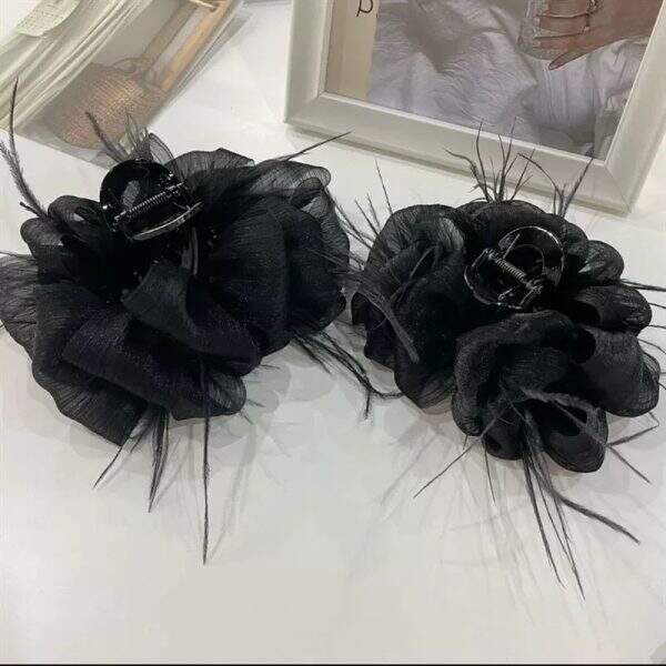 Feather bow hair pin - Image 5