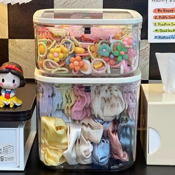 Children's hair accessory storage box, little girl's head - Image 2
