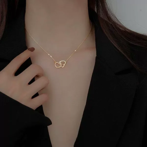 Luxury Love Double Ring Necklace - Image 4