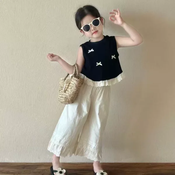 Girl's sleeveless top lace - Image 5