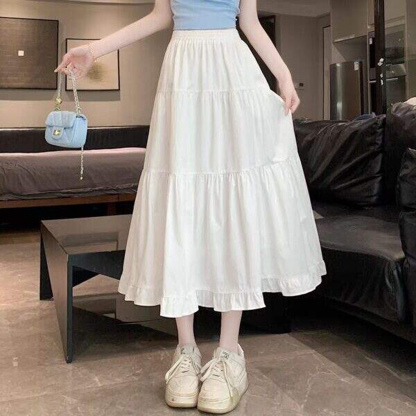 White midi skirt for women - Image 2