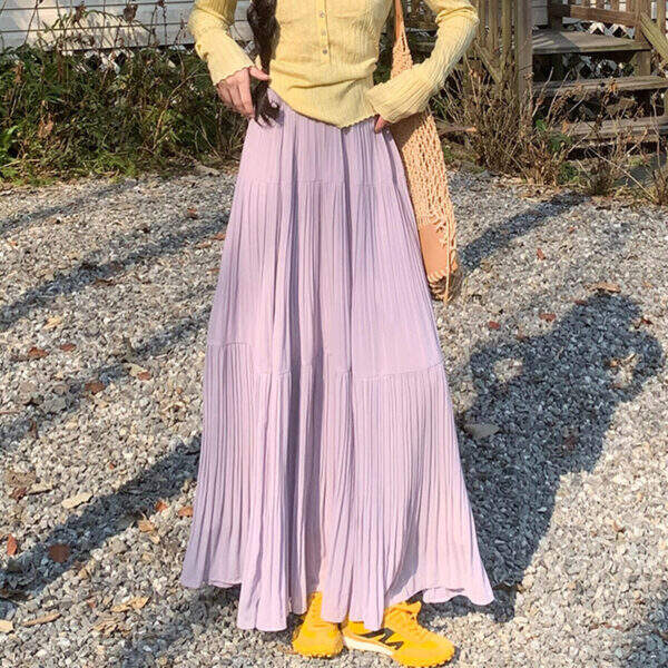new A-line chiffon long skirt - Image 4