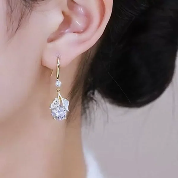 Apricot leaf earrings - Image 5
