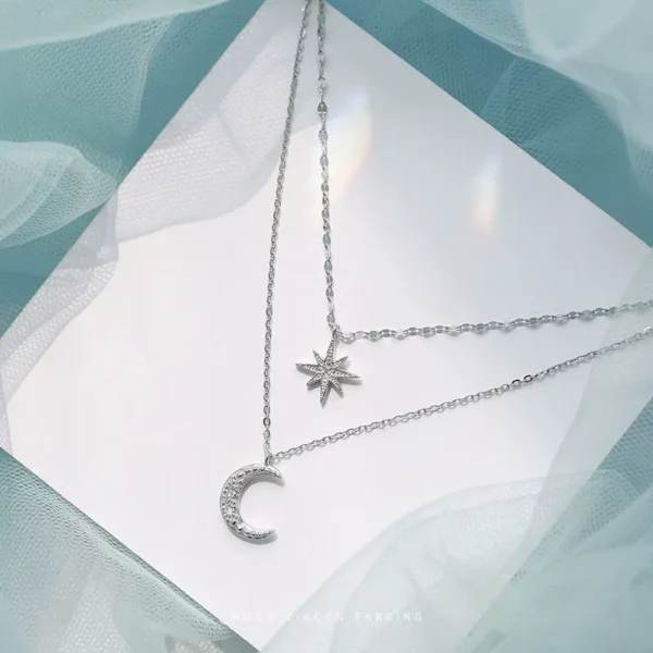 Silver Sparkle Diamond Star Radiant Moon - Image 4