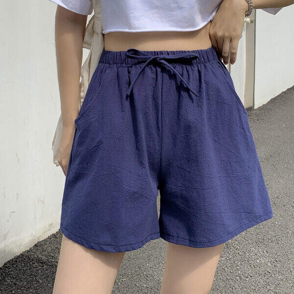 Cotton and linen casual shorts for women - Image 2