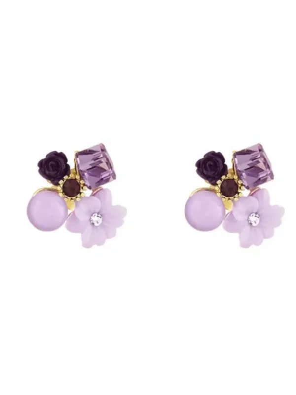Crystal petal earrings - Image 5