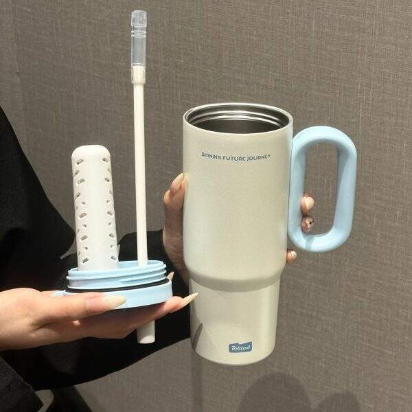 Stainless steel heat-resistant glass with straw - Image 3