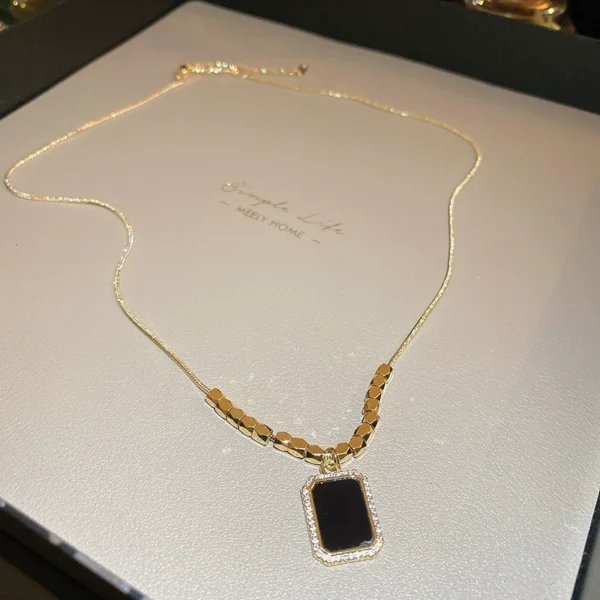 Outlets Clearance Black Label Square Necklace Outlets - Image 2
