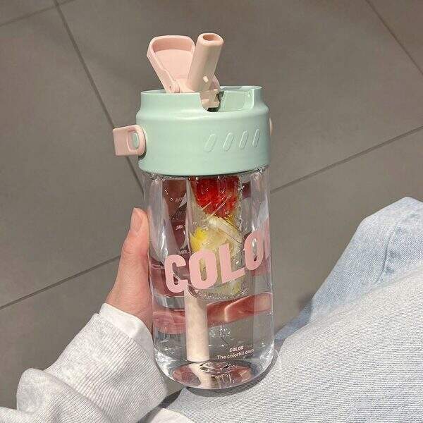 flower tea cup, large capacity water cup for girls - Image 1