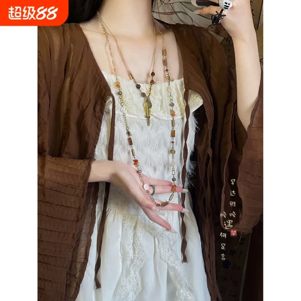 Vintage vintage long necklace for women - Image 1