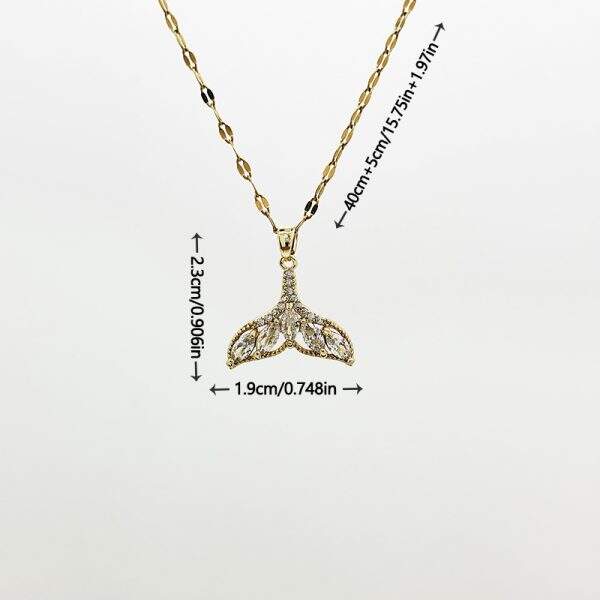 Full diamond necklace with fishtail lights - Image 4
