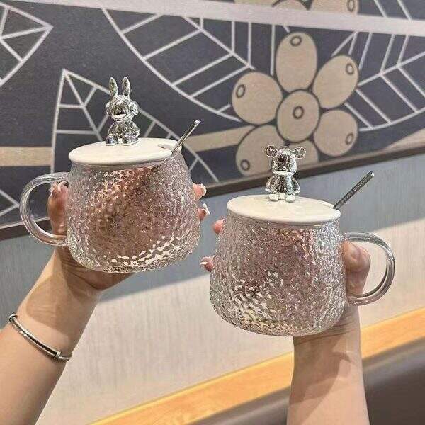 Little Bear Hammer Pattern Water Cup for Women - Image 4