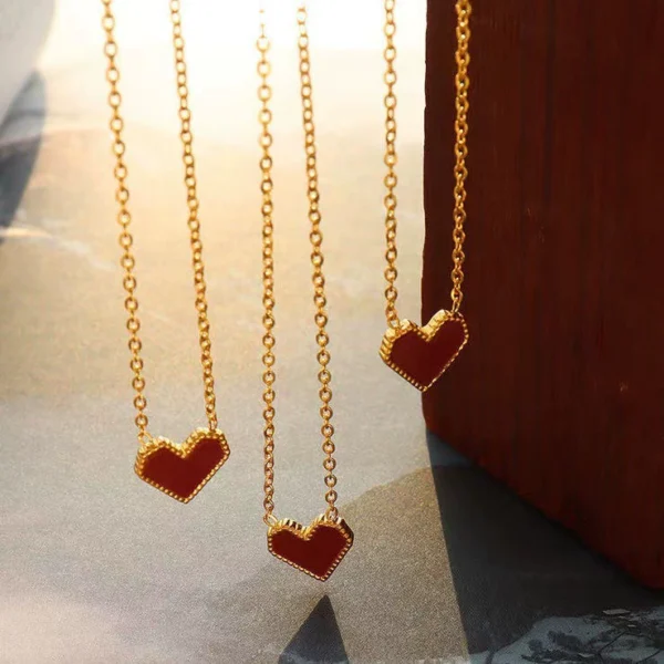 Love Heart Necklace Outlets Female Accessories - Image 3