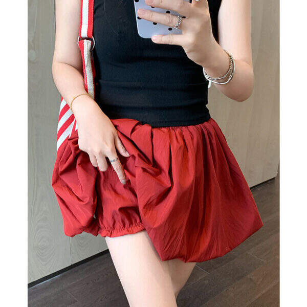 Pink floral bud short skirt for women - Image 4