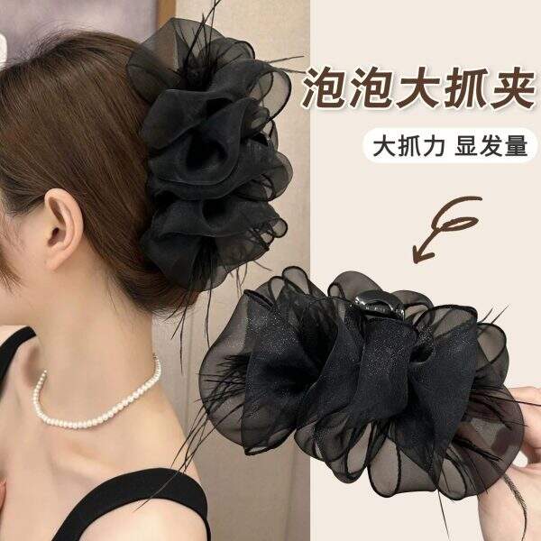 Feather bow hair pin - Image 1