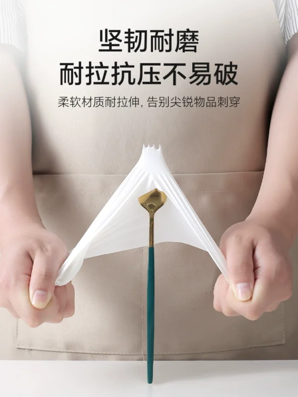 Nitrile gloves are long, durable, and disposable for washing dishes - Image 4