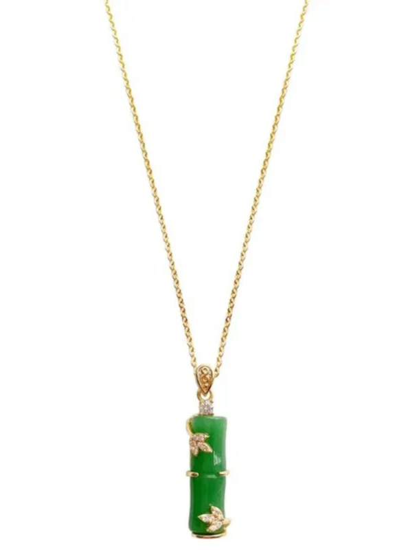 Bamboo pendant collarbone chain - Image 5