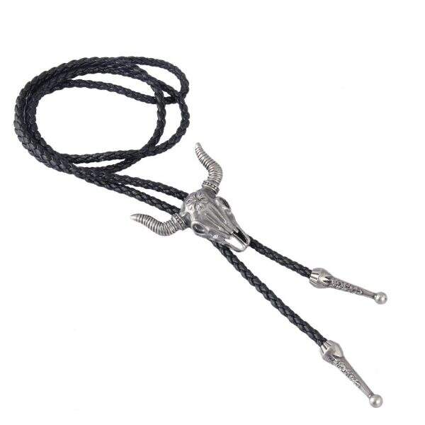 Cross border long leather alloy cow head necklace - Image 4
