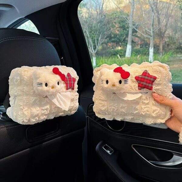 Hello Kitty cartoon car tissue box - Image 3