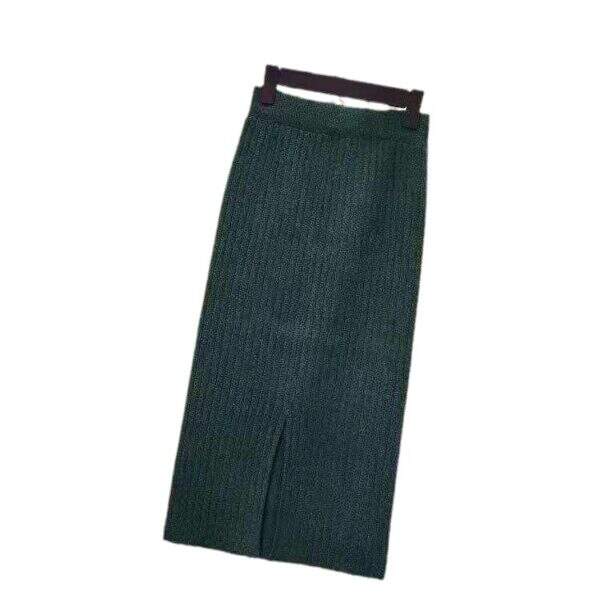 silk cotton high waisted knitted skirt - Image 5