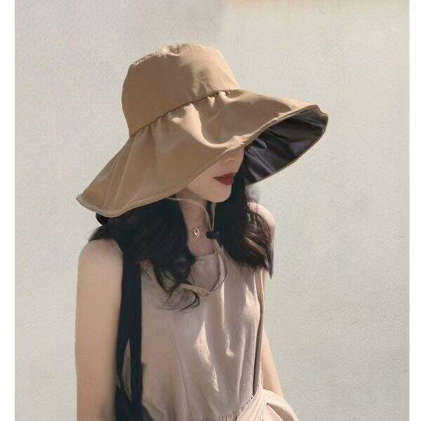 New black rubber sunscreen hat for children - Image 4